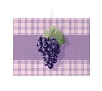 Tappetino scolapiatti per bancone della cucina, tappetino assorbente vintage viola scozzese scolapiatti, tappetino scolapiatti rustico in microfibra per decorazione bancone della cucina, 45,7 x 61 cm