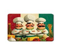 Tappetino scolapiatti per bancone della cucina, tappetino in gomma assorbente con motivo vintage chef, tappetino scolapiatti in pelle PU per cucina e sala da pranzo, 30,5 x 50,8 cm