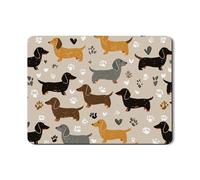 Tappetino scolapiatti per bancone della cucina, tappetino in gomma assorbente con stampa di zampa di cane, amante degli animali, tappetino in pelle PU per protezione bancone della cucina, 45,7 x 61 cm