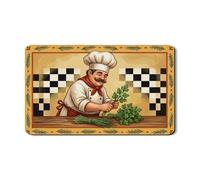 Tappetino scolapiatti per bancone della cucina, tappetino in gomma assorbente vintage con erbe gialle, tappetino in pelle ecologica in poliuretano rustico per cucina, caffè, bar, protezione 30,5 x