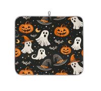 Tappetino scolapiatti per bancone della cucina, tappetino in microfibra per asciugare il tappetino da caffè con cappello da mago di Halloween, 40 x 45 cm