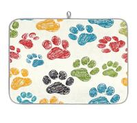 Tappetino scolapiatti per bancone della cucina, tappetino in microfibra per asciugare le impronte di cane, tappetino da caffè 60 x 45 cm