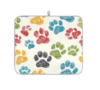 Tappetino scolapiatti per bancone della cucina, tappetino in microfibra per asciugare le impronte di cane, tappetino da caffè 40 x 45 cm