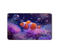 Tappetino scolapiatti per bancone della cucina, tappetino per scolapiatti in gomma assorbente con scena oceanica, tappetino estivo in pelle PU per proteggere bar, 30,5 x 50,8 cm