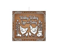 Tappetino scolapiatti per bancone della cucina, tappetino scolapiatti assorbente con motivo gallina marrone rustico, tappetino scolapiatti in microfibra primaverile per protezione bar 40,6 x 45,7 cm