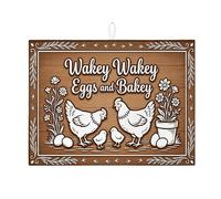 Tappetino scolapiatti per bancone della cucina, tappetino scolapiatti assorbente con motivo gallina marrone rustico, tappetino scolapiatti in microfibra primaverile per protezione bar 45,7 x 61 cm