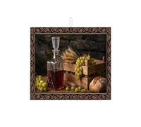 Tappetino scolapiatti per bancone della cucina, tappetino scolapiatti assorbente rustico con uva floreale, tappetino scolapiatti in microfibra autunnale per proteggere bar, 40,6 x 45,7 cm, colore