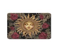 Tappetino scolapiatti per bancone della cucina, tappetino scolapiatti in gomma assorbente artistica vintage con motivo floreale in pelle PU per bancone della cucina e sala da pranzo, 30,5 x 50,8 cm
