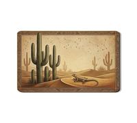Tappetino scolapiatti per bancone della cucina, tappetino scolapiatti in gomma assorbente beige sud-occidentale per piante del deserto, tappetino scolapiatti in pelle PU natura estiva 30,5 x 50,8 cm