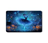 Tappetino scolapiatti per bancone della cucina, tappetino scolapiatti in gomma assorbente blu ballerina per Halloween, tappetino scolapiatti magico in pelle PU per protezione bar 30,5 x 50,8 cm