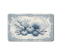 Tappetino scolapiatti per bancone della cucina, tappetino scolapiatti in gomma assorbente blu oceano, tappetino scolapiatti vintage in stile costiero, protezione per bar, 30,5 x 50,8 cm