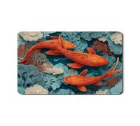 Tappetino scolapiatti per bancone della cucina, tappetino scolapiatti in gomma assorbente blu oceano, tappetino scolapiatti in pelle PU per protezione bar 30,5 x 50,8 cm