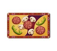 Tappetino scolapiatti per bancone della cucina, tappetino scolapiatti in gomma assorbente colorato rosso verde design cibo tappetino scolapiatti in pelle PU primavera estate 30,5 x 50,8 cm