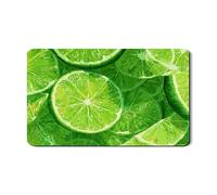 Tappetino scolapiatti per bancone della cucina, tappetino scolapiatti in gomma assorbente con agrumi verde fresco, decorazione estiva per cucina e bar, 30,5 x 50,8 cm