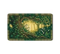 Tappetino scolapiatti per bancone della cucina, tappetino scolapiatti in gomma assorbente con motivo floreale vintage, colore verde foresta, tappetino protettivo per asciugare i piatti, 30,5 x 50,8 cm