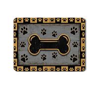 Tappetino scolapiatti per bancone della cucina, tappetino scolapiatti in gomma assorbente con motivo zampa di animale nero, tappetino scolapiatti rustico per bar, 45 x 61 cm