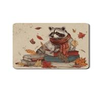 Tappetino scolapiatti per bancone della cucina, tappetino scolapiatti in gomma assorbente con motivo animale autunnale, tappetino scolapiatti rustico in pelle PU per bar, 30,5 x 50,8 cm