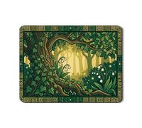 Tappetino scolapiatti per bancone della cucina, tappetino scolapiatti in gomma assorbente con motivo floreale vintage, colore verde foresta, tappetino protettivo per asciugare i piatti, 45,7 x 61 cm