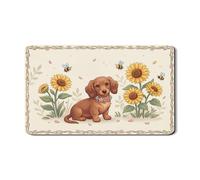 Tappetino scolapiatti per bancone della cucina, tappetino scolapiatti in gomma assorbente floreale, tappetino scolapiatti in pelle PU Spring Nature per protezione bar 30,5 x 50,8 cm