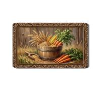 Tappetino scolapiatti per bancone della cucina, tappetino scolapiatti in gomma assorbente marrone, stile fattoria autunnale, 30,5 x 50,8 cm