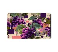 Tappetino scolapiatti per bancone della cucina, tappetino scolapiatti in gomma assorbente per uva colorata, tappetino per asciugare l'estate in pelle PU per proteggere bar, 30,5 x 50,8 cm