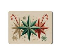 Tappetino scolapiatti per bancone della cucina, tappetino scolapiatti in gomma assorbente vintage con stella di Natale, tappetino scolapiatti retrò in pelle sintetica per decorazione bancone della