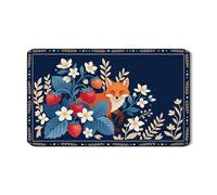 Tappetino scolapiatti per bancone della cucina, tappetino scolapiatti in gomma assorbente vintage con volpe, tappetino scolapiatti Spring Country in pelle PU per bar, 30,5 x 50,8 cm