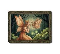 Tappetino scolapiatti per bancone della cucina, tappetino scolapiatti in gomma assorbente vintage con motivo fata e falena, tappetino scolapiatti in pelle sintetica con natura autunnale, 45,7 x 61 cm