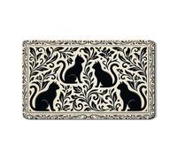 Tappetino scolapiatti per bancone della cucina, tappetino scolapiatti in gomma assorbente vintage floreale ispirato all'autunno in pelle PU, 30,5 x 50,8 cm