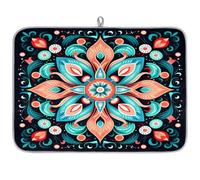 Tappetino scolapiatti per bancone della cucina, tappetino scolapiatti in microfibra messicana con motivo a petali di ceramica, 60 x 45 cm