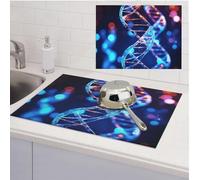 Tappetino scolapiatti per bancone della cucina, ultra assorbente, in microfibra, tappetino scolapiatti DNA genetico Helix, tappetino antiscivolo per piatti da caffè, tappetino da bar per accessori da