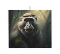 Tappetino scolapiatti per cucina AKGFFDS Big Monkey, ultra assorbente, reversibile ed elegante tappetino da cucina