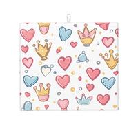 Tappetino scolapiatti per cucina AKGFFDS Cartoon Crown Printing Ultra assorbente, reversibile ed elegante tappetino da cucina