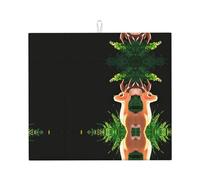 Tappetino scolapiatti per cucina AKGFFDS Deer Looking into the Distance Printing Ultra assorbente, reversibile ed elegante tappetino da cucina