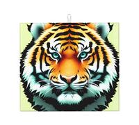 Tappetino scolapiatti per cucina AKGFFDS Little Fat Tiger Head Printing Ultra assorbente, reversibile ed elegante tappetino da cucina