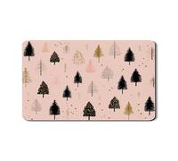 Tappetino scolapiatti per cucina, con albero di Natale, elegante tappetino assorbente in gomma di pino nero e oro, tappetino scolapiatti in pelle sintetica per cucina, caffè e bar, 30,5 x 50,8 cm
