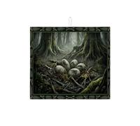 Tappetino scolapiatti per cucina, con stampa rustica, assorbente, in microfibra, per proteggere il bancone della cucina, 40,6 x 45,7 cm, colore: verde foresta