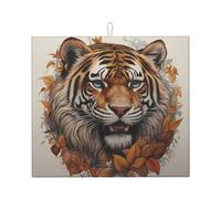 Tappetino scolapiatti per cucina HHGFASD Artistic Tiger Head Pattern Ultra assorbente, reversibile ed elegante tappetino da cucina