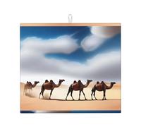 Tappetino scolapiatti per cucina HHGFASD Camel in The Desert Pattern Ultra assorbente, reversibile ed elegante tappetino da cucina