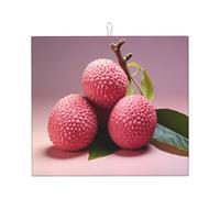 Tappetino scolapiatti per cucina HHGFASD modello litchi rosa ultra assorbente, reversibile ed elegante tappetino da cucina