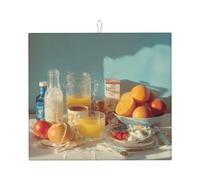 Tappetino scolapiatti per cucina HHGFASD Morning Freshness, ultra assorbente, reversibile ed elegante tappetino da cucina