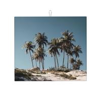 Tappetino scolapiatti per cucina HHGFASD Palm Trees by The Sea Pattern Ultra assorbente, reversibile ed elegante tappetino da cucina