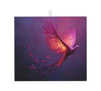 Tappetino scolapiatti per cucina HHGFASD Phoenix al tramonto, ultra assorbente, reversibile ed elegante tappetino da cucina