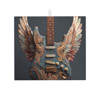 Tappetino scolapiatti per cucina HHGFASD Retro Wing Guitar Pattern Ultra assorbente, reversibile ed elegante tappetino da cucina