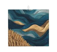 Tappetino scolapiatti per cucina HHGFASD Waves in the Wheat Field Pattern Ultra assorbente, reversibile ed elegante tappetino da cucina