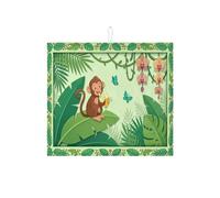 Tappetino scolapiatti per cucina, motivo scimmia tropicale, tappetino assorbente per scolapiatti, tappetino scolapiatti in microfibra ispirato alla natura, per proteggere bar, 40,6 x 45,7 cm