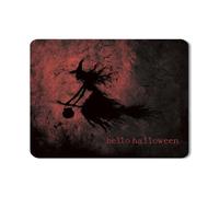 Tappetino scolapiatti per cucina, motivo strega di Halloween, tappetino assorbente in gomma nera e rossa, tappetino scolapiatti in pelle PU per proteggere la cucina, 45,7 x 61 cm