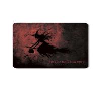 Tappetino scolapiatti per cucina, motivo strega di Halloween, tappetino assorbente in gomma nera e rossa, tappetino scolapiatti in pelle PU per proteggere la cucina, 30,5 x 50,8 cm