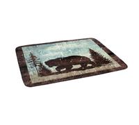 Tappetino scolapiatti per cucina, tappetino scolapiatti da cucina, tappetino scolapiatti a forma di orso marrone, resistente al calore, lavabile, scolapiatti per bancone della cucina, 50 x 30 cm