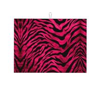 Tappetino scolapiatti per cucina Tappetino scolapiatti Zebra Tiger Leopard rosa stampato scolapiatti stuoie super assorbente in microfibra tappetino da cucina